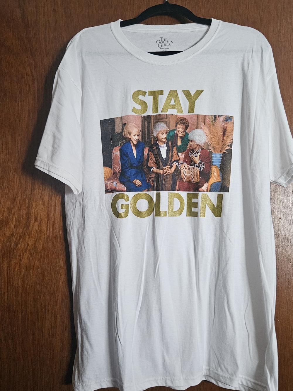 'Stay Golden' White Graphic Tee